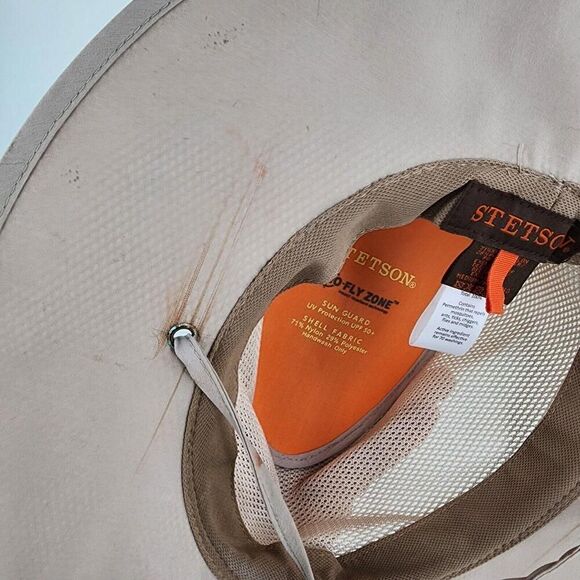 Stetson Men's No Fly Zone Preserver Nylon Hat Size M Airflow Safari Hats - Picture 10 of 12